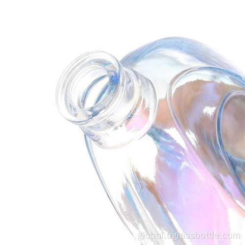 Glass Liquor Bottle Empty Brandy Blue Glass Bottle Supplier